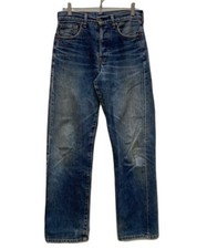 Vintage 90s Levi's 702XX Big E Selvedge Jeans Back Cinch W30 Whiskers Faded picture