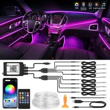 RGB 6/8/10 LED Car Interior Strip Lights Atmosphere Neon Ambient Lighting Kit picture