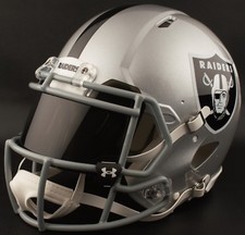 ***CUSTOM*** OAKLAND RAIDERS Full Size NFL Riddell SPEED Football Helmet picture