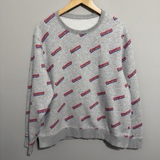 Costco Wholesale All Over Logo Crewneck Sweatshirt Mens XL picture
