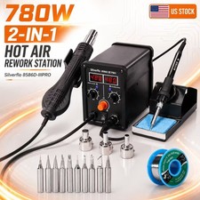  Digital Soldering Iron Station Hot Air Gun Desoldering Rework Station Kit picture
