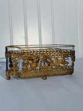 French Neoclassical Gilt Bronze and Crystal Jardiniere Container picture