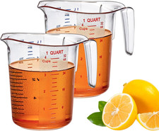 Jarra Medidora Plastico 32oz 4 Tazas 2 Pack Unbreakable Apilable Lavavajillas picture