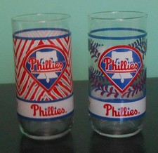 VTG 1993 Philadelphia Phillies MLB Coca Cola McDonalds Glasses  (2) Pre-Owned picture