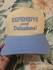 C.C Women EXPENSIVE AND DELUSIONAL Embroidered Snapback Baseball Tucker Cap Hat picture