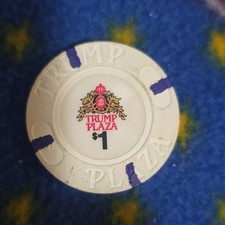 Trump Plaza Casino $1 Poker Chip Obsolete NEW Condition picture