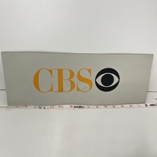 Vintage CBS Television Network Eye Logo 16” X 6” Display Sign Plaque Wood picture