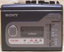 Sony TCM-F48 Mono Cassette Recorder AM FM Radio Variable Speed Fully Function picture