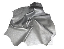 BEST Quality Hides Lambskin Soft Leather Hide skin skins  Metallic Silver 6sqft picture