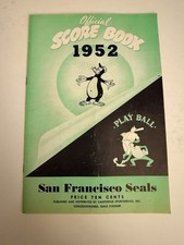 1952 San Francisco Seals vs Hollywood Stars PCL Score Book Program picture