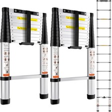 Uimoso Telescoping Ladder Aluminum Extension Step10.5/12.5 ft Multi-use Portable picture