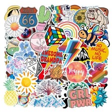 Lots of 100 Random Vinyl Laptop Skateboard Stickers Luggage Decals Dope Sticker picture