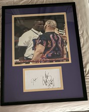 Signed Cut of LT & Bam Bam Bigelow 31x23 Frame, JSA, WWF WWE WrestleMania picture