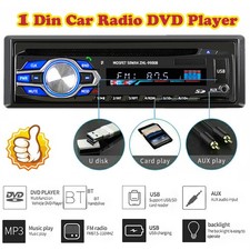 Single 1 Din Car Radio Audio Stereo DVD CD MP3 Player Bluetooth USB/AUX/SD/FM picture