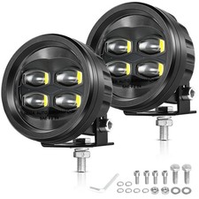2x 3.5“ 80W SAE LED Fog Lights Street Legal Wide Cornering DOT Approved UTV 4WD picture