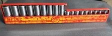 1989 MAC TOOLS SOCKET SET XD SERIES 18pc XT167Y RAIL 3/8” Dr METRIC 6mm - 23mm picture