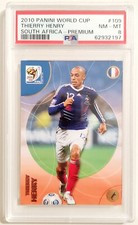 2010 PANINI FIFA WORLD CUP SOUTH AFRICA PREMIUM #109 THIERRY HENRY PSA 8 picture