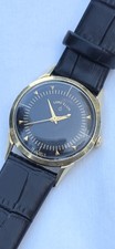 Vintage Lord Elgin 7622 Cal 750 23j Men's 32mm 14k GF Black Dial Manual Watch  picture