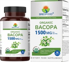 Bacopa Monnieri 1500 Mg 45 Servings, Vegetarian, Gluten Free, 90 Vegetarian..... picture