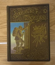1891 The Pilgrim's Progress by John Bunyan Hardcover Illust Christian Fiction picture