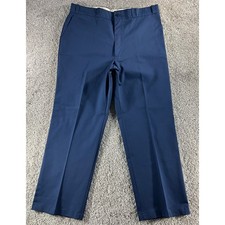 NOS Vtg Sears Fieldmaster Navy Twill Pants Mens 40x29 Full Fit Perma-Prest USA picture