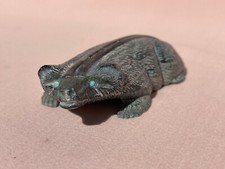 Zuni N.M. Artist Herbert Him, Green Serpentine Badger Finely Detailed picture