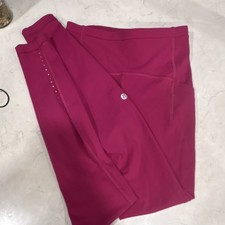 lululemon athletica Pink High Rise Ankle Leggings Zip Pocket Stretch Size 2 picture