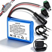 12V 3000mAh Rechargeable Battery, 12V 36Wh Battery Pack RADIO LED LIGHT RCCAR picture