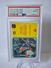 1982-83 O-Pee-Chee Wayne Gretzky Assists Leader #240 PSA 8 NM-MT Oilers picture