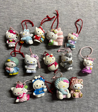 Sanrio Hello Kitty Keychain Charm Set Lot Multicolor Plastic 2005 picture