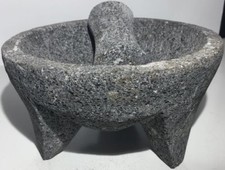 Molcajete/Tejolote Authentic Mexican Lava Mortar&Pestle Guacamole Salsa Maker 5