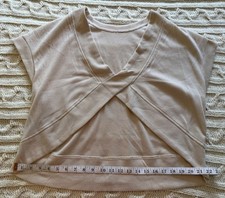 SHEIN Frenchy Women’s Cross Back Knit Tee Size M Beige picture