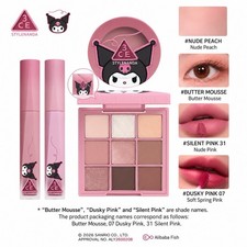 KUROMI STYLENANDA 3CE EYESHADOW PALETTE LIQUID LIPSTICK BLUSH GIFT SET picture