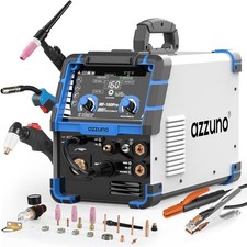 AZZUNO 5-in-1 Plasma Cutter Welder Combo Cut/Gas MIG/Flux MIG/HF TIG 110V/220V picture