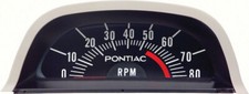 OER Hood Tachometer 5500 Red Line 6 Cyl Point Ignition For 1968 Pontiac Firebird picture