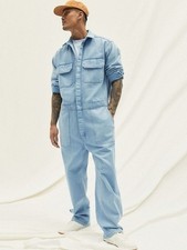 Sold Out H&M Collab Men's Limited Edition Denim Jumpsuit Oversized BAGGY picture