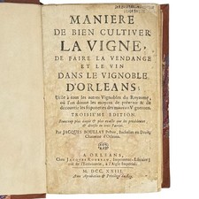 1723 BOULLAY Viticulture Orleans Wine Vineyard Fraud Manual Rare Antique French picture