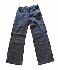 Abercrombie Kids Girls Low Rise Baggy Black Denim Jeans 11-12Y picture