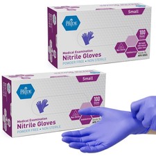 MED PRIDE Blue Nitrile Exam Gloves Medical Disposable Powder & Latex-Free 200ct picture