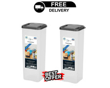 Pack of 2 Bread Storage Container Durable Plastic Single-Loaf Keeper With Lid picture