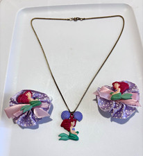 Vintage Disney’s The Little Mermaid Ariel Necklace & Barrette Set  picture