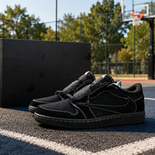 MEN - Size US Black Phantom Travis Sc0tt x Jordan 1 Retro DM7866-001 picture