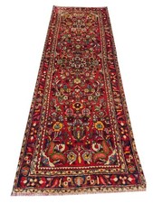 Handmade Hand Knotted Antique Hamidoun Wool Area Runner Rug 6.8 x 2.5 Ft picture
