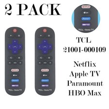 2 Pack New Original TCL 21001-000109 Smart TV Remote Controls Netflix Disney picture