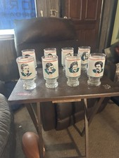 Vintage 1972 Miami Dolphins Super Bowl Champion Commemorative Glass Set of 8 picture