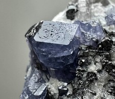 249 Gram Full Terminated Blue Spinel Crystals With Mica On Matrix From @Afg picture