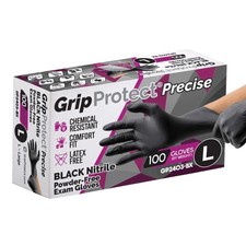 GripProtect Precise Black Nitrile Gloves 4 Mil, Chemical Resistant  picture