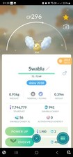 Shiny Swablu ( Caught In 2018 ) Pokemon Tr@de Go picture