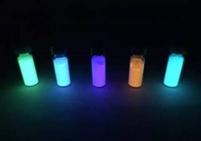 Glow in the dark europium phosphorescent powder 5 pack - chemistry sample picture