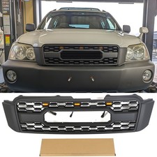 Matte Black Grille Fits For 2004-2007 Toyota Highlander Kluger XU20 W/Light picture